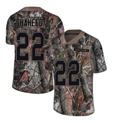 Men's Nike New Orleans Saints #22 Rashid Shaheed Camo Stitched NFL Limited Rush Realtree Jersey