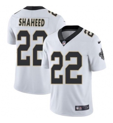 Men's Nike New Orleans Saints #22 Rashid Shaheed White Stitched NFL Vapor Untouchable Limited Jersey