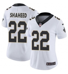 Women's Nike New Orleans Saints #22 Rashid Shaheed White Stitched NFL Vapor Untouchable Limited Jersey