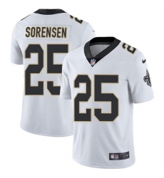 Men's Nike New Orleans Saints #25 Daniel Sorensen White Stitched NFL Vapor Untouchable Limited Jersey