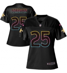 Women's Nike New Orleans Saints #25 Daniel Sorensen Black NFL Fashion Game Jersey