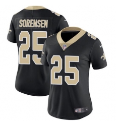 Women's Nike New Orleans Saints #25 Daniel Sorensen Black Team Color Stitched NFL Vapor Untouchable Limited Jersey