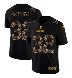 Men's New Orleans Saints #32 Tyrann Mathieu Black Nike Flocked Lightning Vapor Limited NFL Jersey