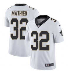 Men's Nike New Orleans Saints #32 Tyrann Mathieu White Stitched NFL Vapor Untouchable Limited Jersey