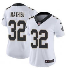 Women's Nike New Orleans Saints #32 Tyrann Mathieu White Stitched NFL Vapor Untouchable Limited Jersey