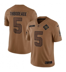 Men's New York Giants #5 Kayvon Thibodeaux Nike 2023 Salute To Service Limited Jersey - Brown