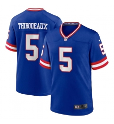 Men's New York Giants #5 Kayvon Thibodeaux Royal Nike Classic Retired Player Game Jersey