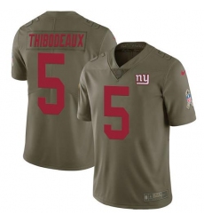 Men's Nike New York Giants #5 Kayvon Thibodeaux Olive Stitched NFL Limited 2017 Salute To Service Jersey