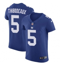 Men's Nike New York Giants #5 Kayvon Thibodeaux Royal Blue Team Color Stitched NFL Vapor Untouchable Elite Jersey