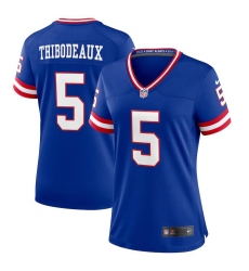 Women's New York Giants #5 Kayvon Thibodeaux Royal Nike Classic Player Game Jersey