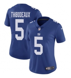 Women's Nike New York Giants #5 Kayvon Thibodeaux Royal Blue Team Color Stitched NFL Vapor Untouchable Limited Jersey