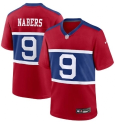 Unisex New York Giants #9 Malik Nabers Nike Century Red Alternate Player Game Jersey