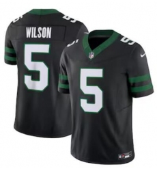 Unisex New York Jets #5 Garrett Wilson Nike Legacy Black Alternate Vapor F.U.S.E. Limited Jersey