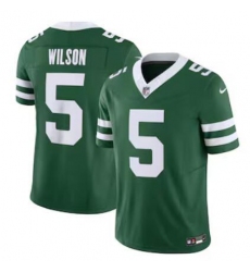 Unisex New York Jets #5 Garrett Wilson Nike Legacy Green Vapor F.U.S.E. Limited Jersey