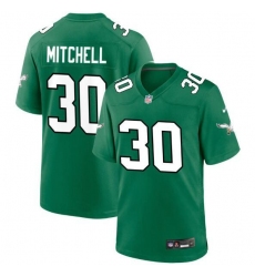 Unisex Philadelphia Eagles #30 Quinyon Mitchell Nike Kelly Green Game Jersey