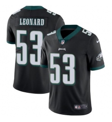 Men's Nike Philadelphia Eagles #53 Shaquille Leonard Black Alternate Stitched NFL Vapor Untouchable Limited Jersey