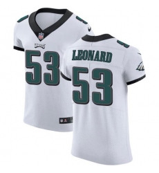 Men's Nike Philadelphia Eagles #53 Shaquille Leonard White Stitched NFL New Elite Jersey