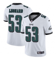 Men's Nike Philadelphia Eagles #53 Shaquille Leonard White Stitched NFL Vapor Untouchable Limited Jersey