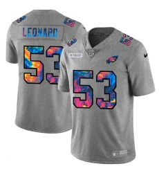 Men's Philadelphia Eagles #53 Shaquille Leonard Nike Multi-Color 2020 NFL Crucial Catch NFL Jersey Greyheather