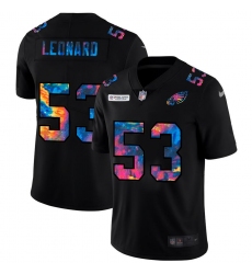 Men's Philadelphia Eagles #53 Shaquille Leonard Nike Multi-Color Black 2020 NFL Crucial Catch Vapor Untouchable Limited Jersey