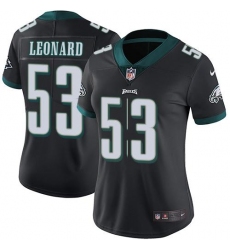 Women's Nike Philadelphia Eagles #53 Shaquille Leonard Black Alternate Stitched NFL Vapor Untouchable Limited Jersey