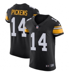 Men's Nike Pittsburgh Steelers #14 George Pickens Black Alternate Stitched NFL New Elite Jersey