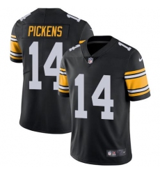 Men's Nike Pittsburgh Steelers #14 George Pickens Black Alternate Stitched NFL Vapor Untouchable Limited Jersey