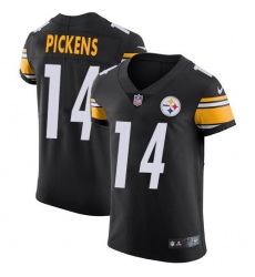 Men's Nike Pittsburgh Steelers #14 George Pickens Black Black Team Color Stitched NFL Vapor Untouchable Elite Jersey