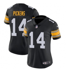 Women's Nike Pittsburgh Steelers #14 George Pickens Black Alternate Stitched NFL Vapor Untouchable Limited Jersey