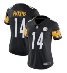 Women's Nike Pittsburgh Steelers #14 George Pickens Black Team Color Stitched NFL Vapor Untouchable Limited Jersey