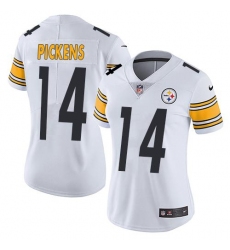 Women's Nike Pittsburgh Steelers #14 George Pickens White Stitched NFL Vapor Untouchable Limited Jersey