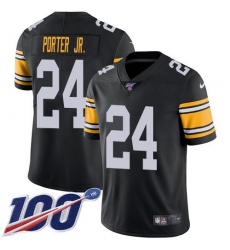 Men's Nike Pittsburgh Steelers #24 Joey Porter Jr. Black Alternate Stitched NFL 100th Season Vapor Limited Jersey