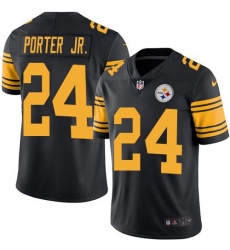 Men's Nike Pittsburgh Steelers #24 Joey Porter Jr. Black Stitched NFL Limited Rush Jersey