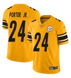 Men's Nike Pittsburgh Steelers #24 Joey Porter Jr. Gold Stitched NFL Limited Inverted Legend Jersey