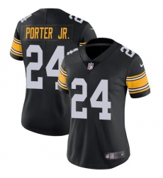 Women's Nike Pittsburgh Steelers #24 Joey Porter Jr. Black Alternate Stitched NFL Vapor Untouchable Limited Jersey