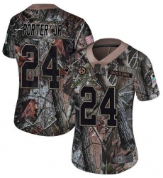 Women's Nike Pittsburgh Steelers #24 Joey Porter Jr. Camo Stitched NFL Limited Rush Realtree Jersey