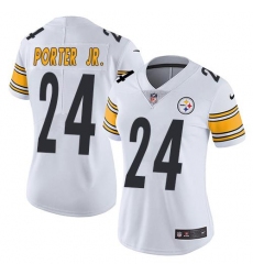 Women's Nike Pittsburgh Steelers #24 Joey Porter Jr. White Stitched NFL Vapor Untouchable Limited Jersey