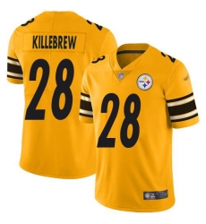 Men's Nike Pittsburgh Steelers #28 Miles Killebrew Gold Stitched NFL Limited Inverted Legend Jersey