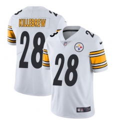 Men's Nike Pittsburgh Steelers #28 Miles Killebrew White Stitched NFL Vapor Untouchable Limited Jersey