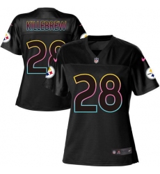 Women's Nike Pittsburgh Steelers #28 Miles Killebrew Black NFL Fashion Game Jersey