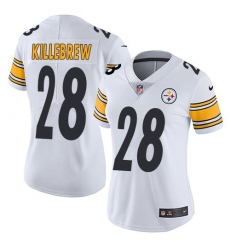 Women's Nike Pittsburgh Steelers #28 Miles Killebrew White Stitched NFL Vapor Untouchable Limited Jersey