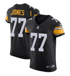 Men's Nike Pittsburgh Steelers #77 Broderick Jones Black Alternate Stitched NFL New Elite Jersey