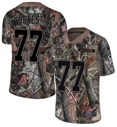 Men's Nike Pittsburgh Steelers #77 Broderick Jones Camo Stitched NFL Limited Rush Realtree Jersey