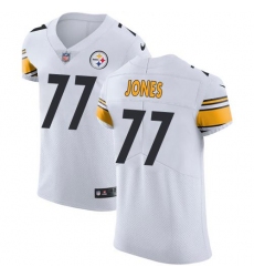 Men's Nike Pittsburgh Steelers #77 Broderick Jones White Stitched NFL Vapor Untouchable Elite Jersey