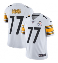 Men's Nike Pittsburgh Steelers #77 Broderick Jones White Stitched NFL Vapor Untouchable Limited Jersey