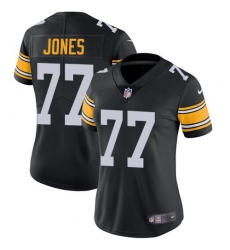 Women's Nike Pittsburgh Steelers #77 Broderick Jones Black Alternate Stitched NFL Vapor Untouchable Limited Jersey