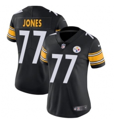 Women's Nike Pittsburgh Steelers #77 Broderick Jones Black Team Color Stitched NFL Vapor Untouchable Limited Jersey