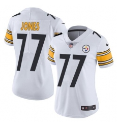 Women's Nike Pittsburgh Steelers #77 Broderick Jones White Stitched NFL Vapor Untouchable Limited Jersey