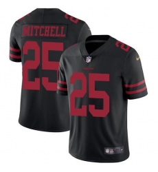 Men's Nike San Francisco 49ers #25 Elijah Mitchell Black Alternate Stitched NFL Vapor Untouchable Limited Jersey