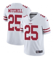 Men's Nike San Francisco 49ers #25 Elijah Mitchell White Stitched NFL Vapor Untouchable Limited Jersey